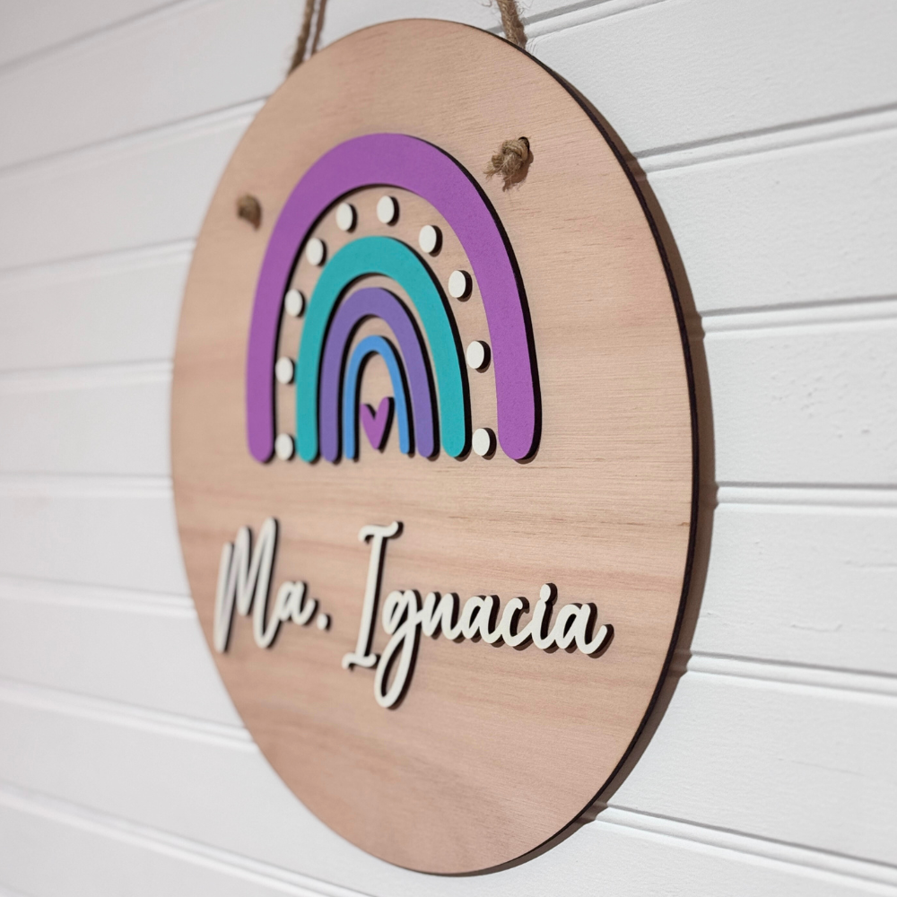 Cartel Nombre Arcoíris