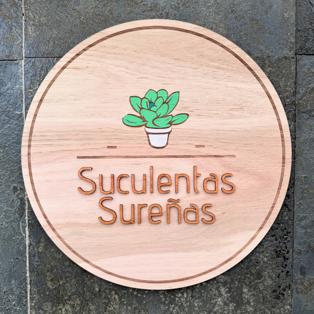 Letrero Relieve Logo Circular