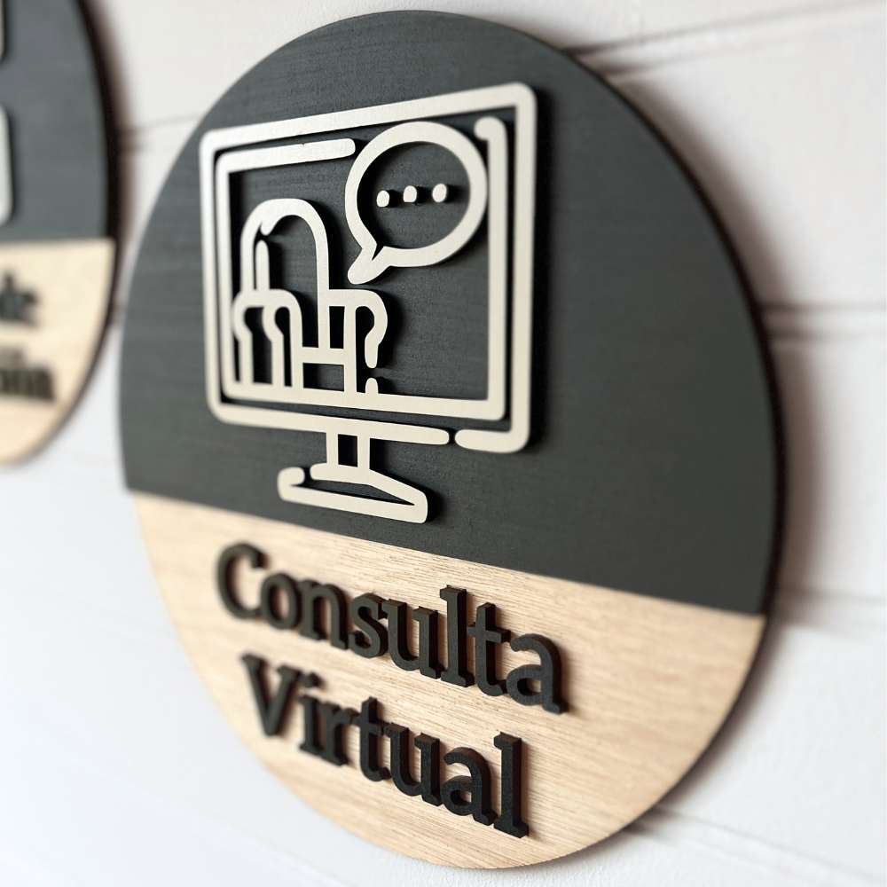 Letrero Relieve Locales Circular