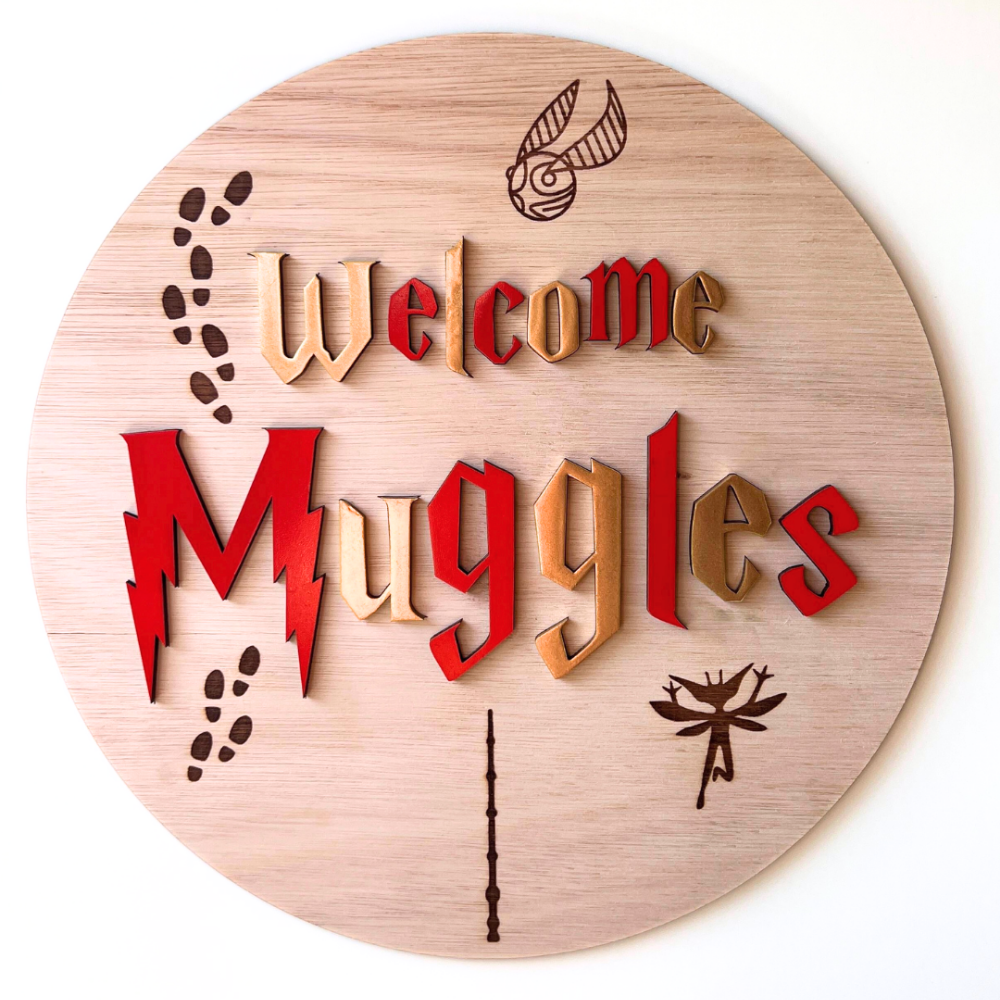 Letrero Bienvenida Muggles