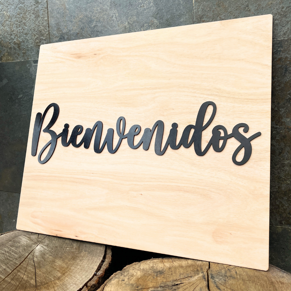 Letrero Bienvenida