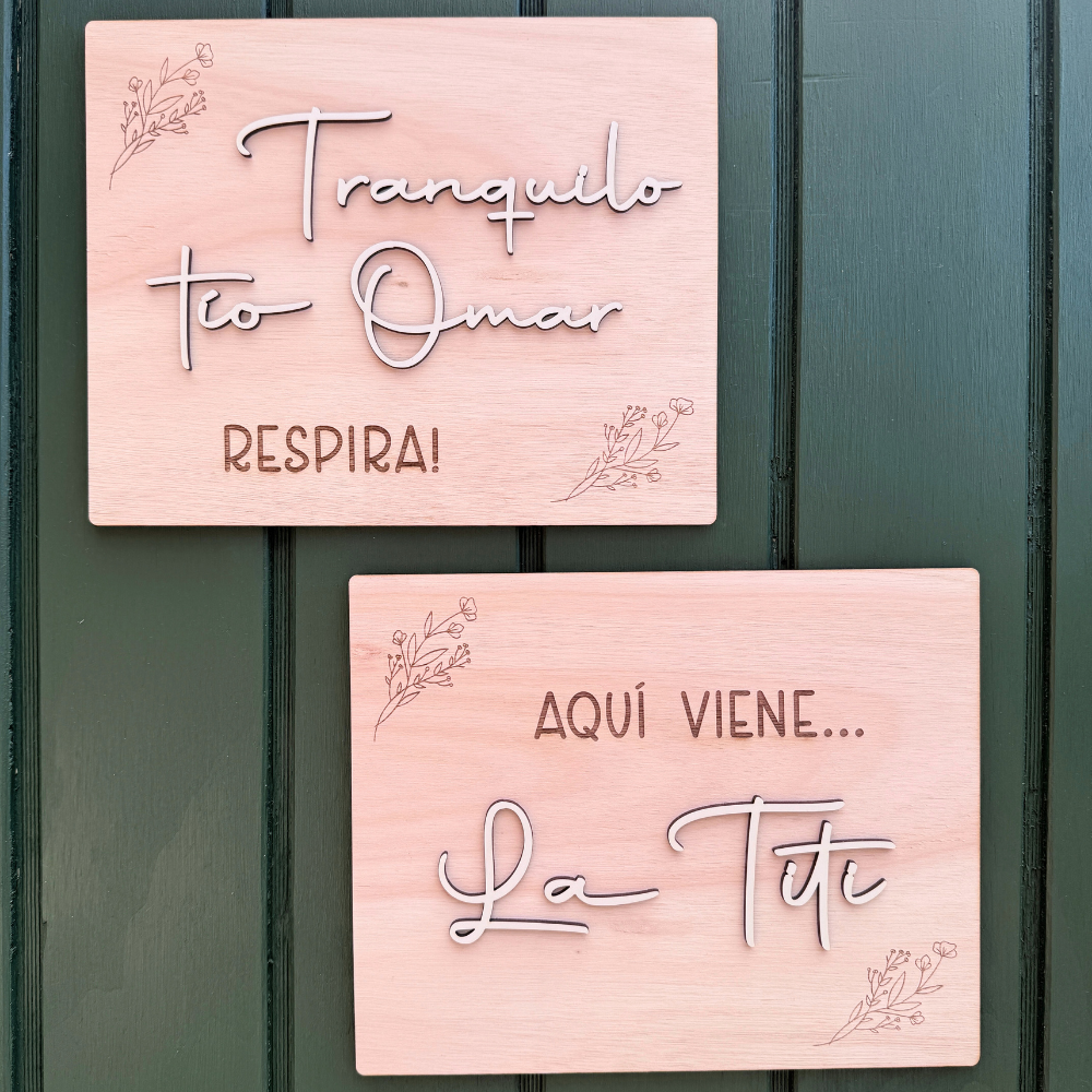 Letrero Relieve Personalizado