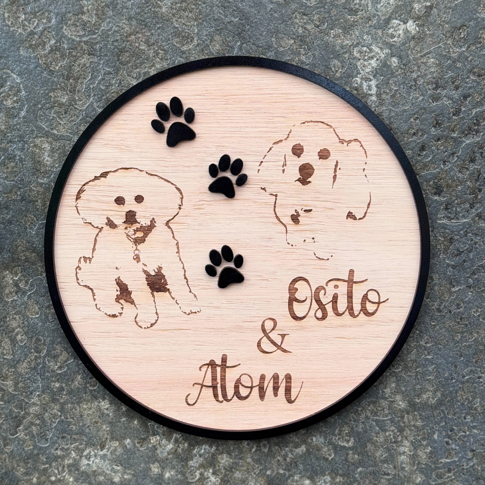 Cartel Mascotas Grabado Foto