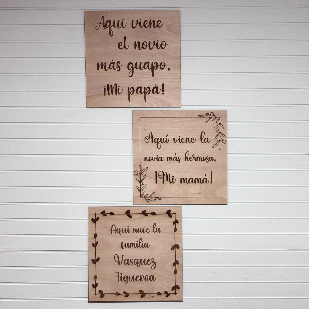 Letrero Grabado Personalizado