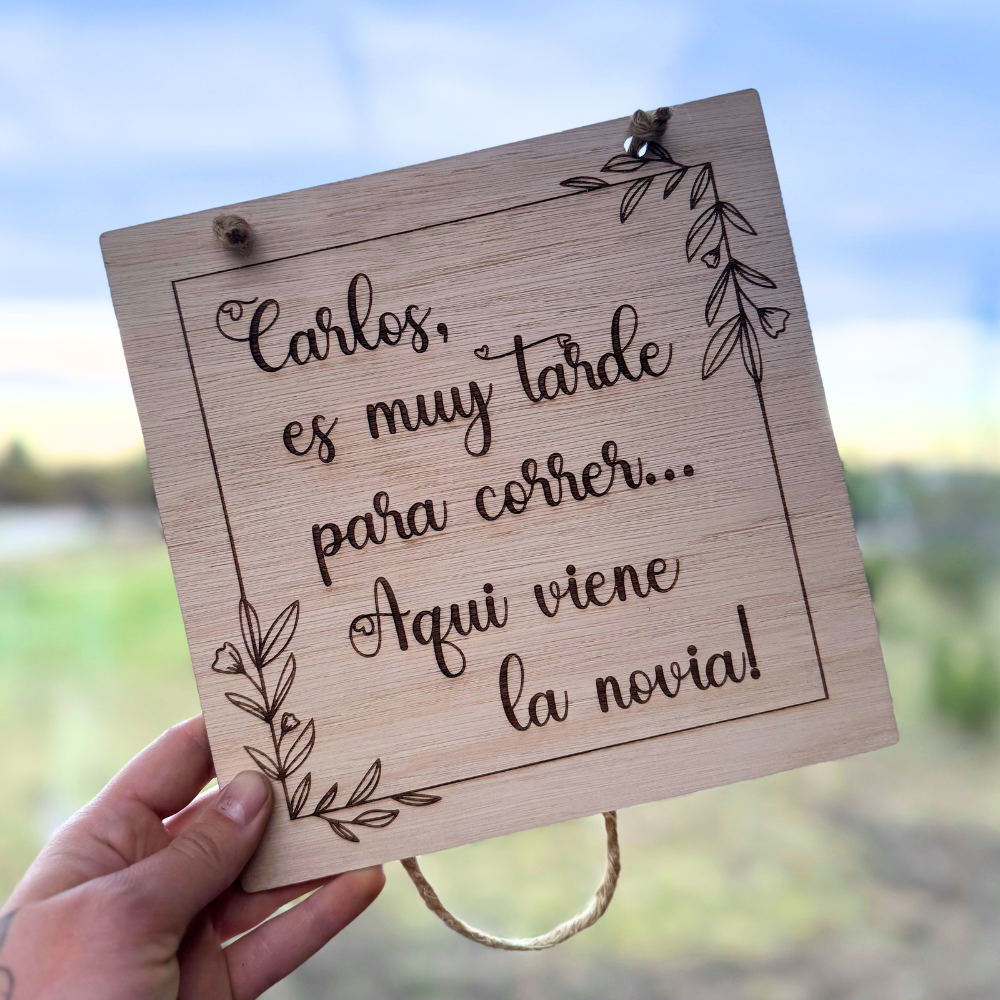 Letrero Grabado Personalizado