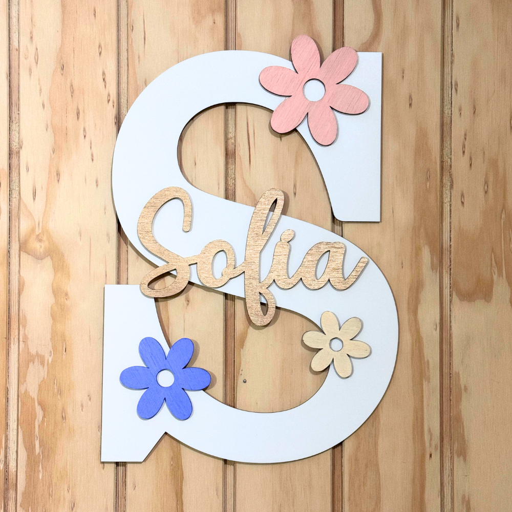 Iniciales con Nombre Pared