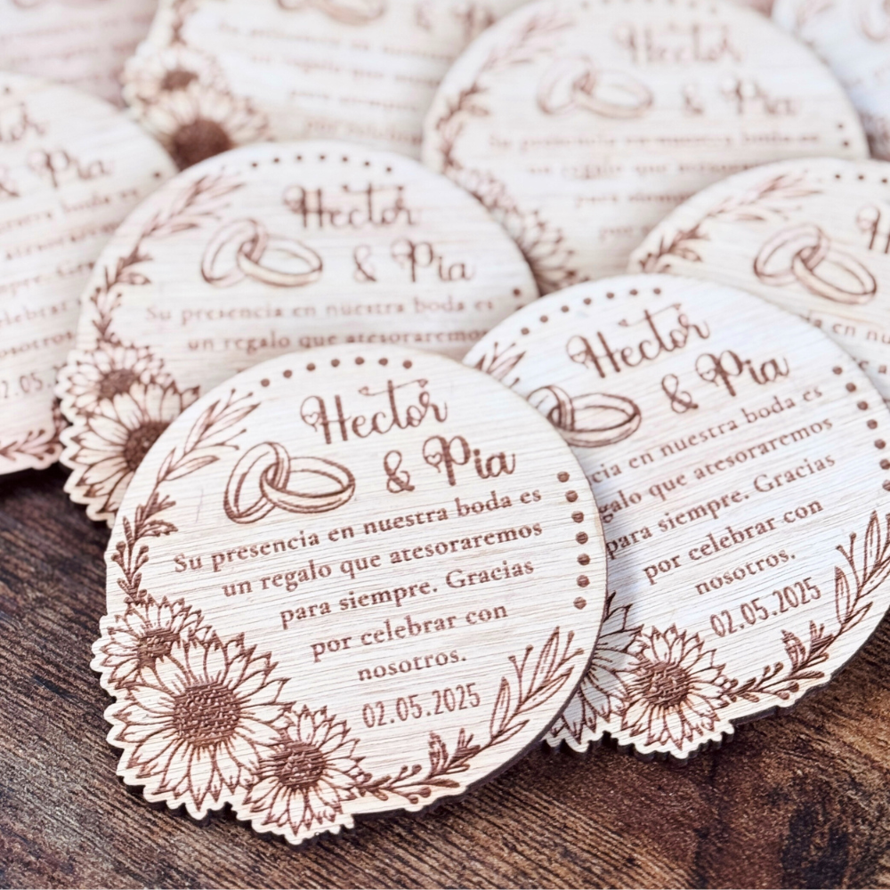 Recuerdos Grabado Girasoles