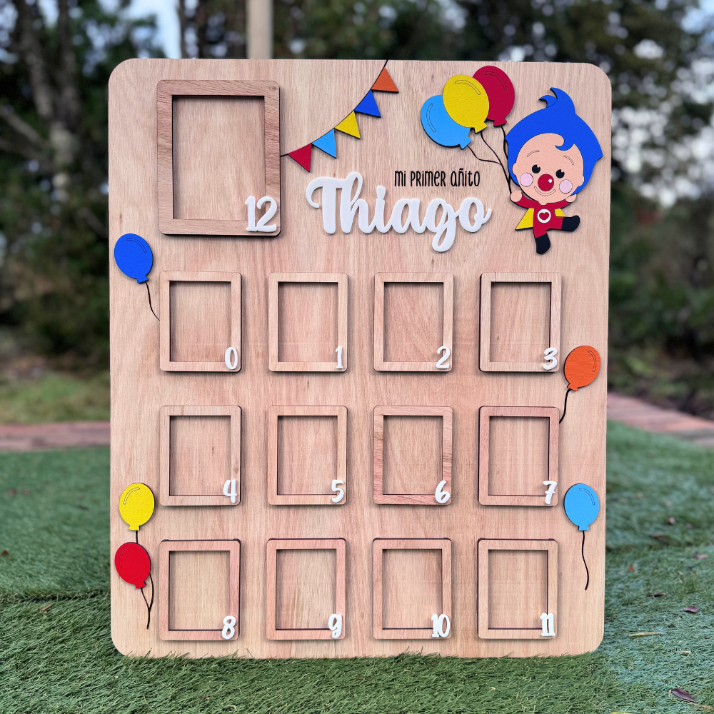 Cuadro Mi Primer Año Plim Plim Cumpleaños