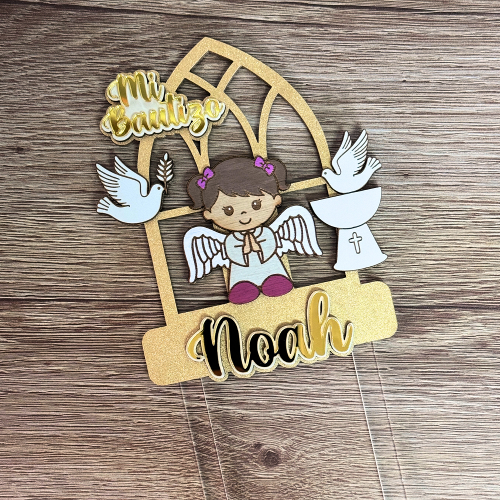 Topper Torta Bautizo