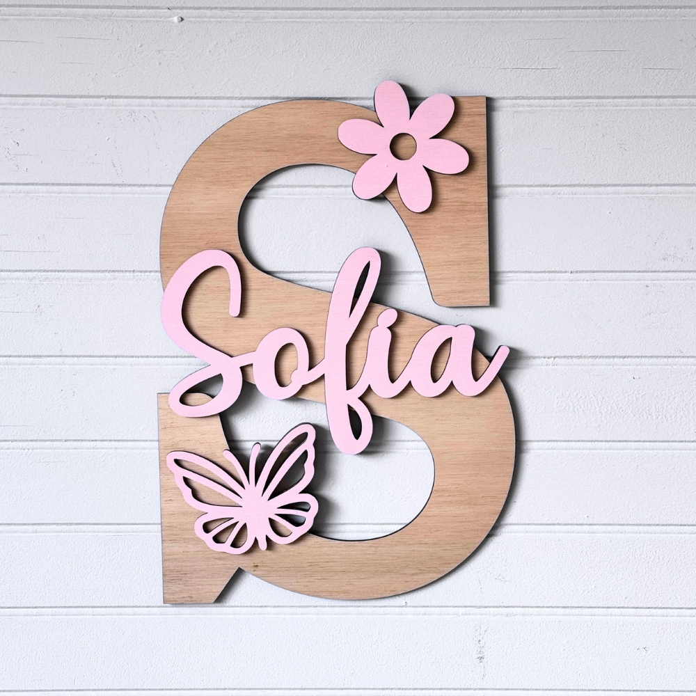 Iniciales con Nombre Pared