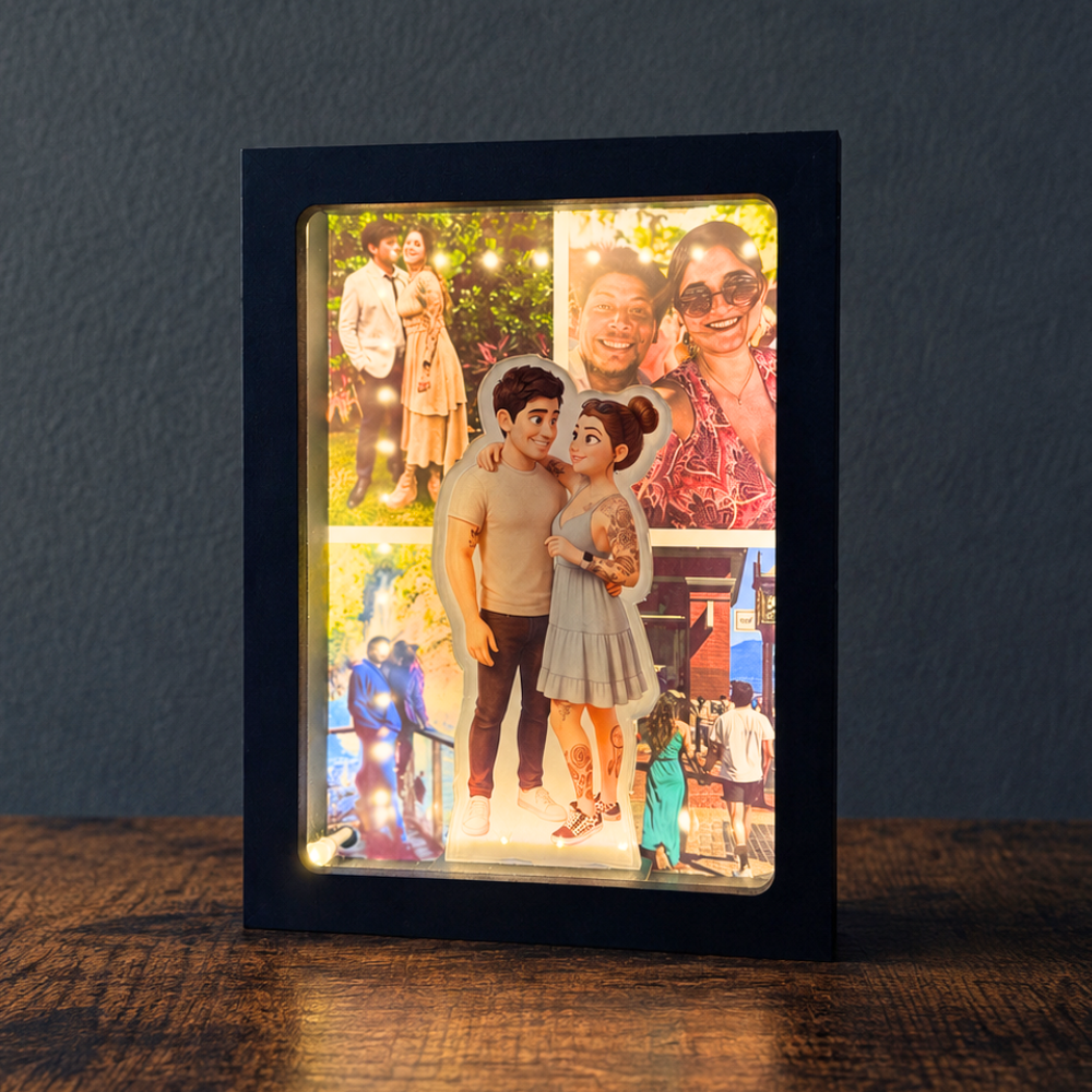 Caja LED con fotos
