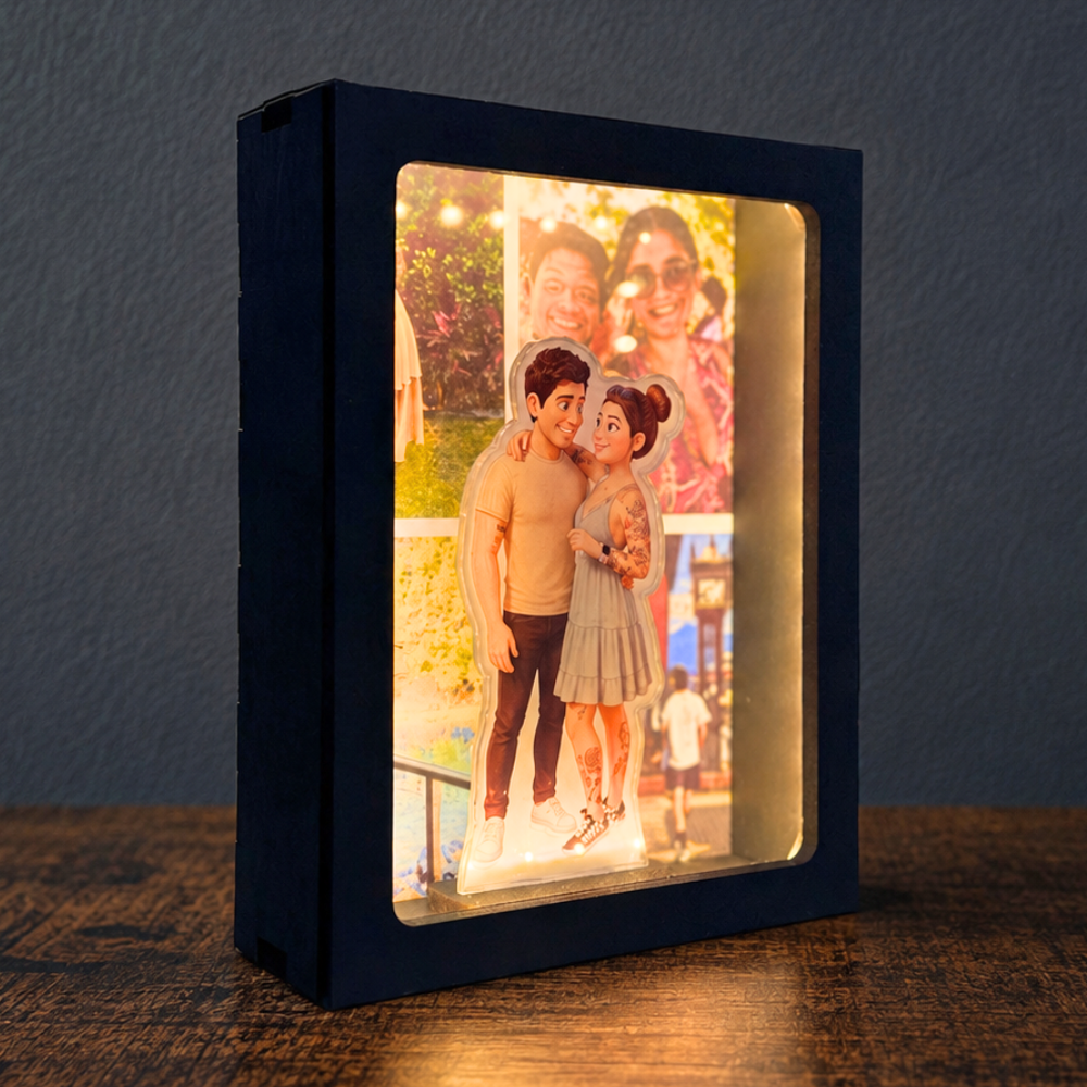 Caja LED con fotos