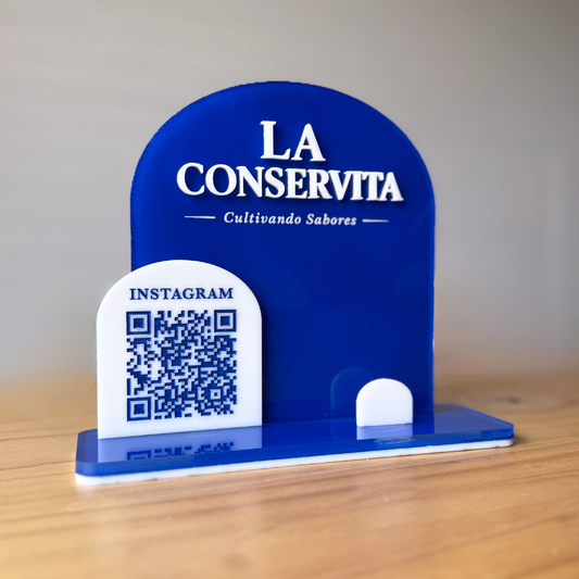 Letrero Grabado QR Acrílico