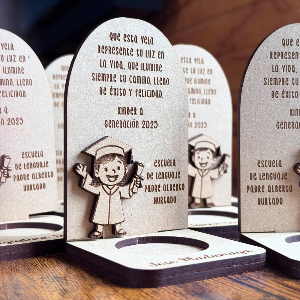 Recuerdos Portavelas Graduación