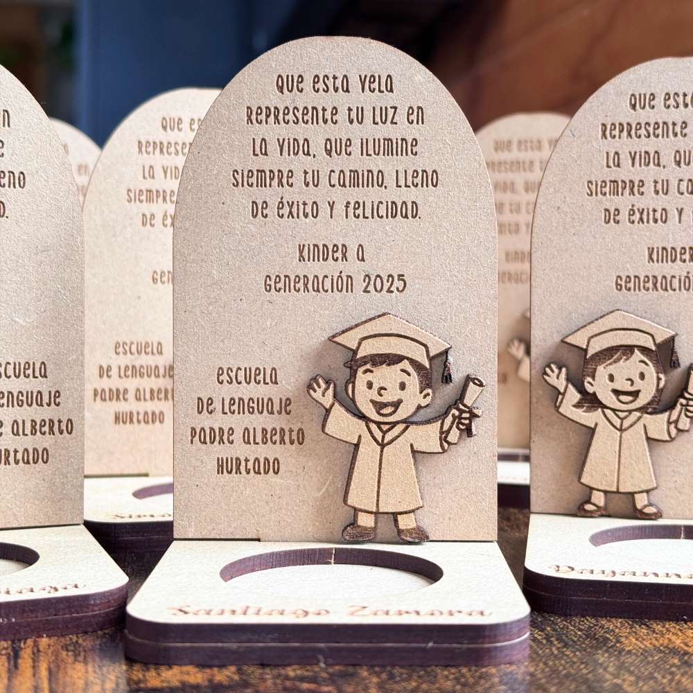 Recuerdos Portavelas Graduación