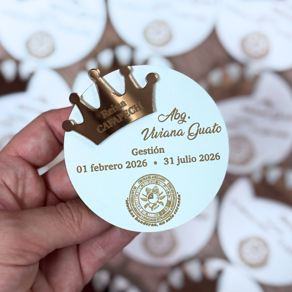 Recuerdos Relieve Espejado Personalizado