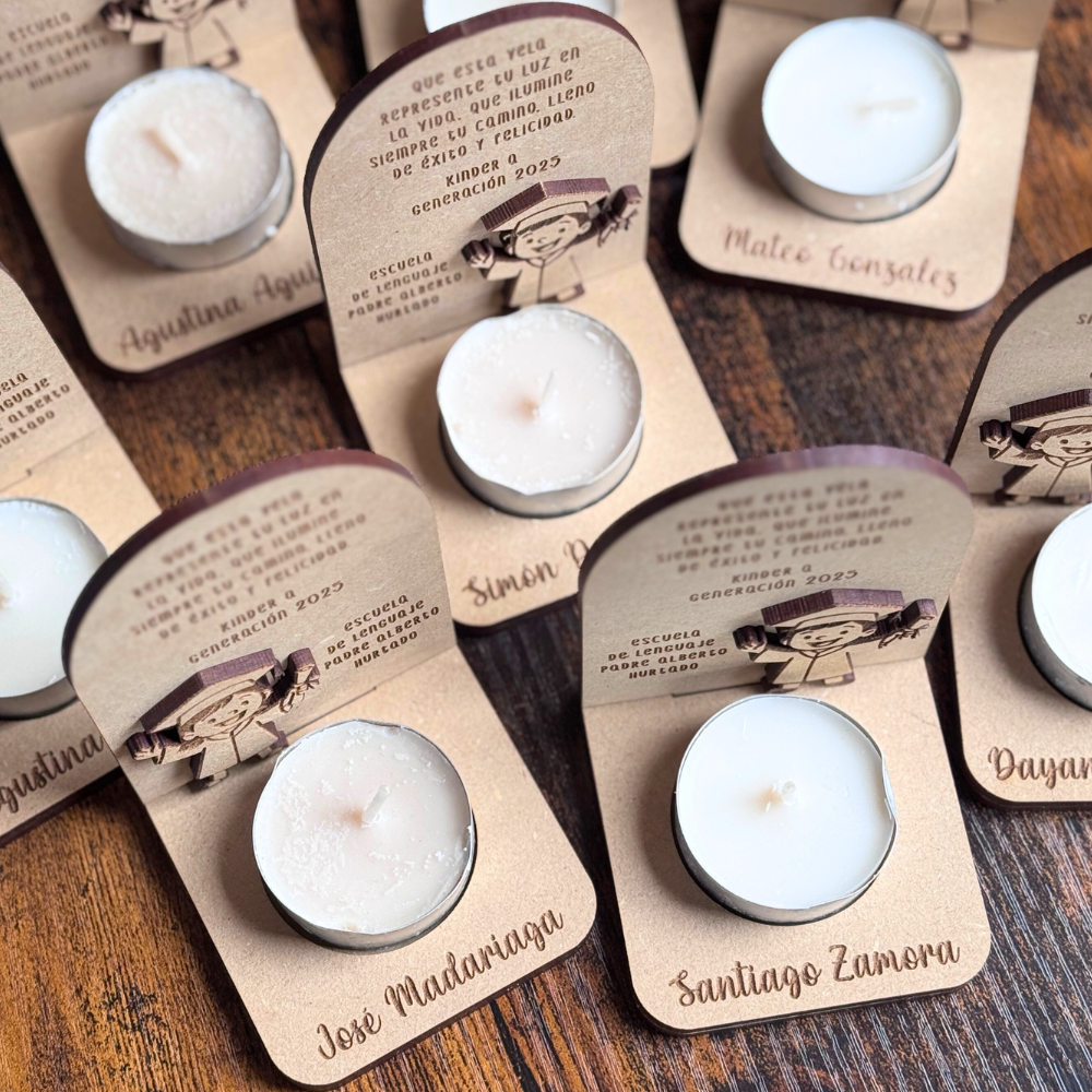 Recuerdos Portavelas Graduación