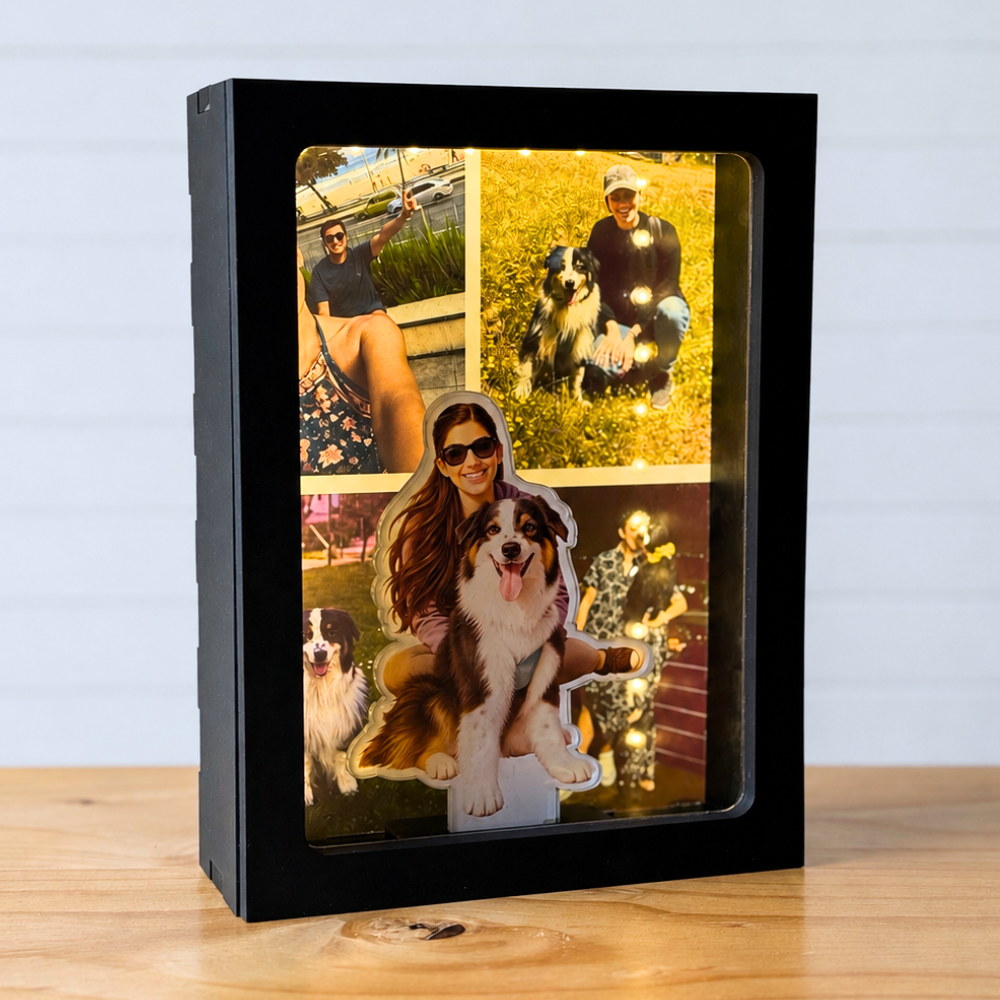 Caja LED con fotos