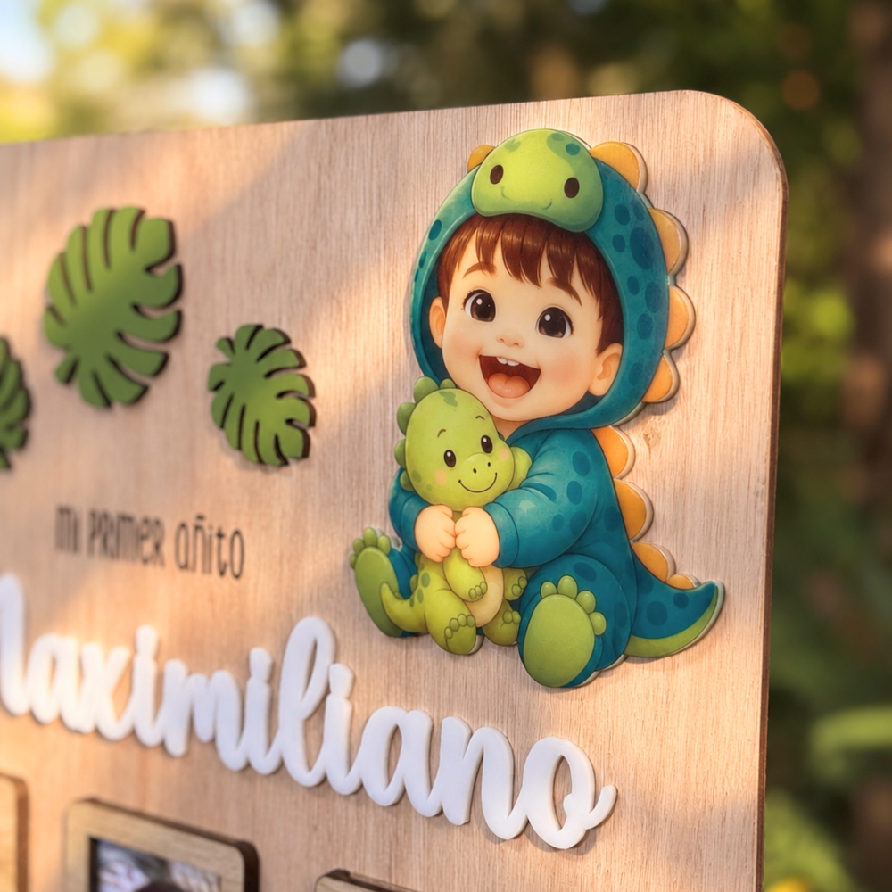 Cuadro Mi Primer Año Baby Dino
