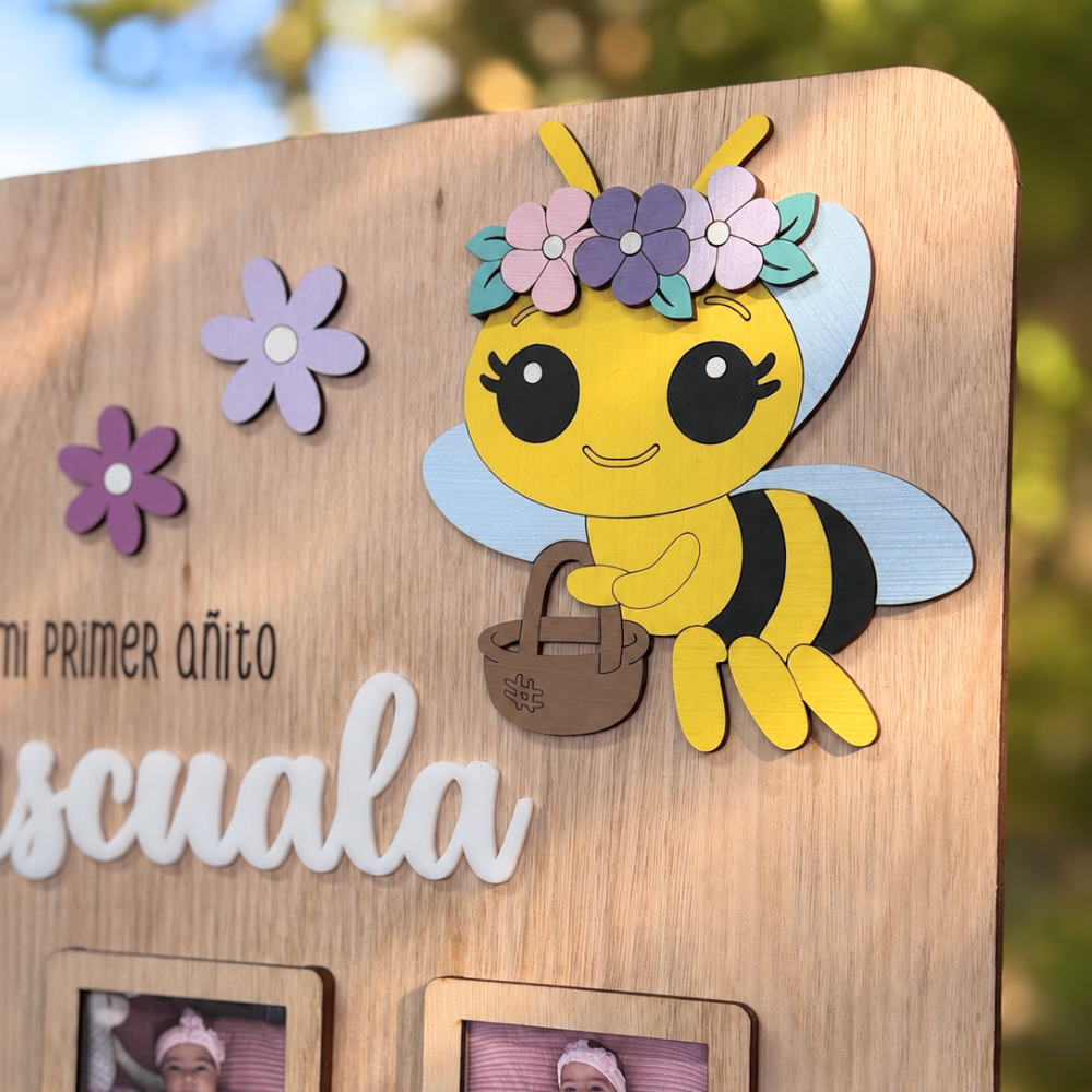 Cuadro Mi Primer Año Abejita Chiquitita