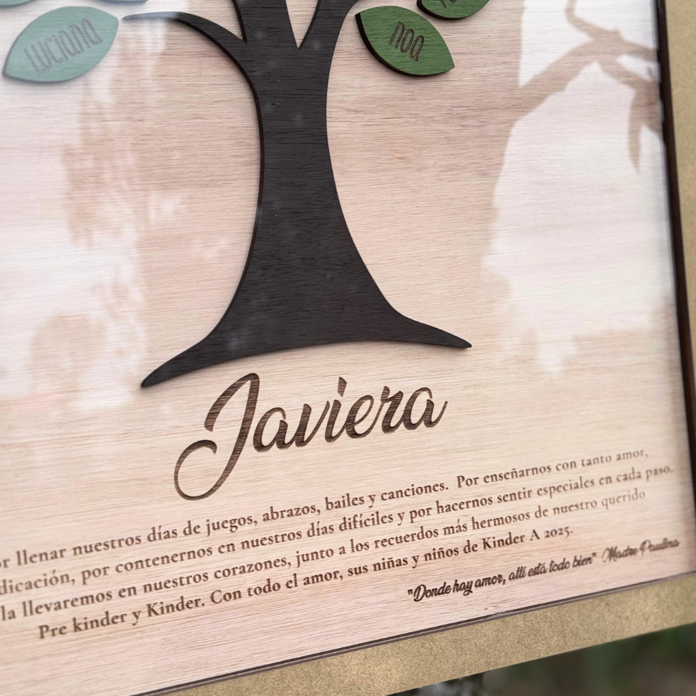 Cuadro con Árbol + dedicatoria