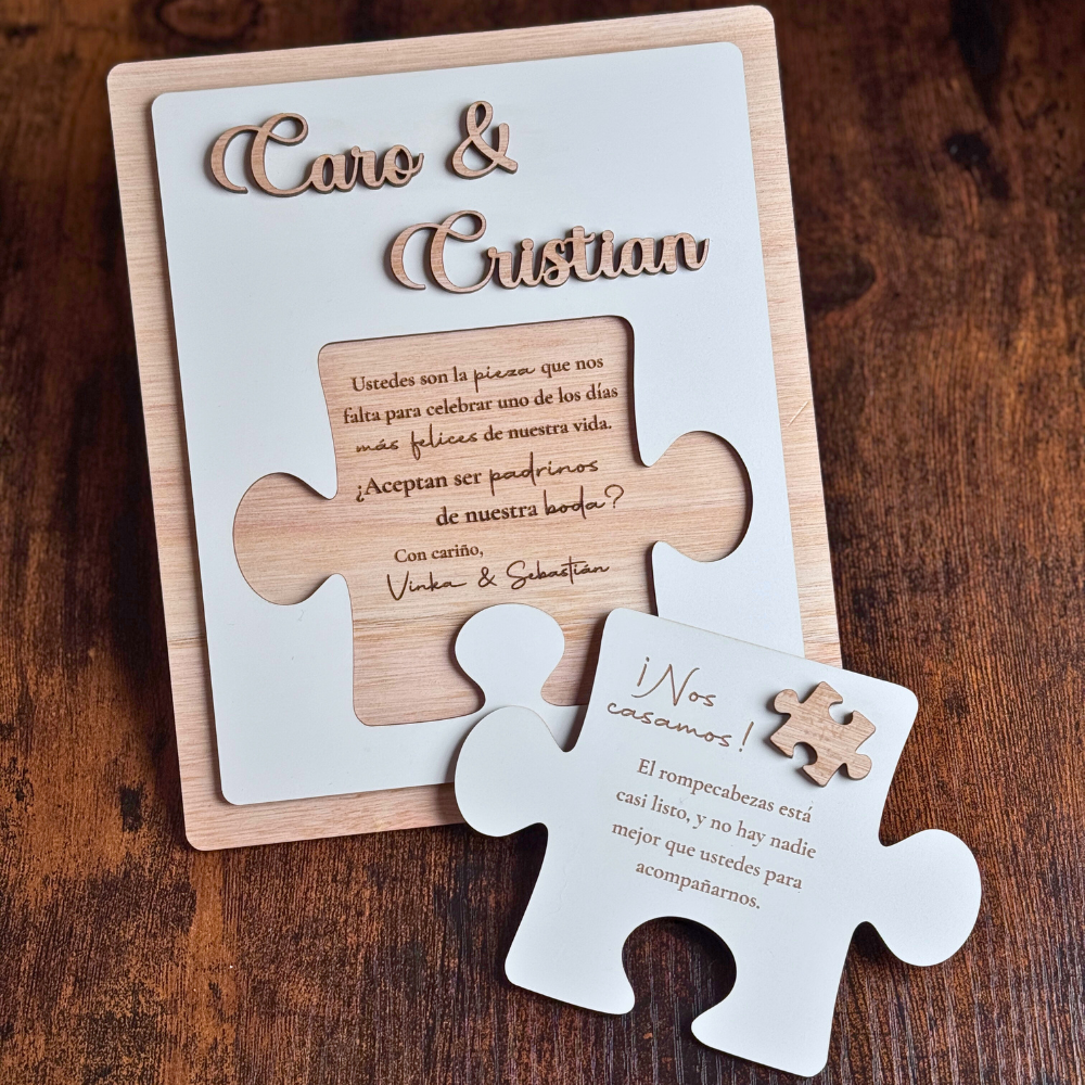 Invitación Pieza Rompecabeza Relieve