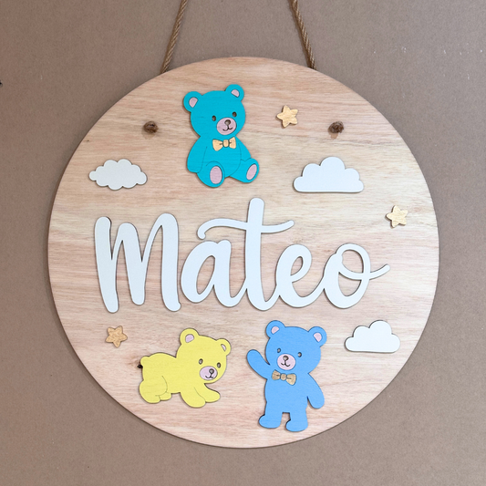 Cartel Nombre Ositos