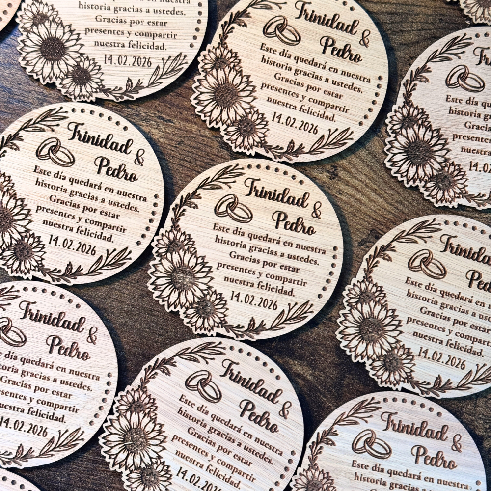 Recuerdos Grabado Girasoles