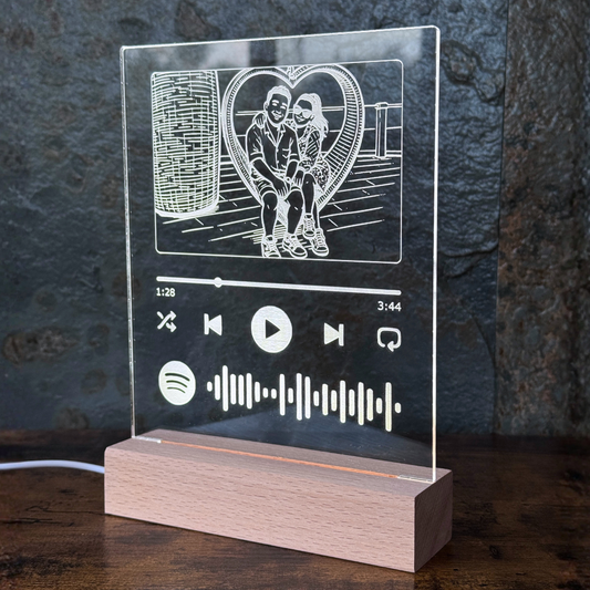 Decoración con caricatura + Spotify LED
