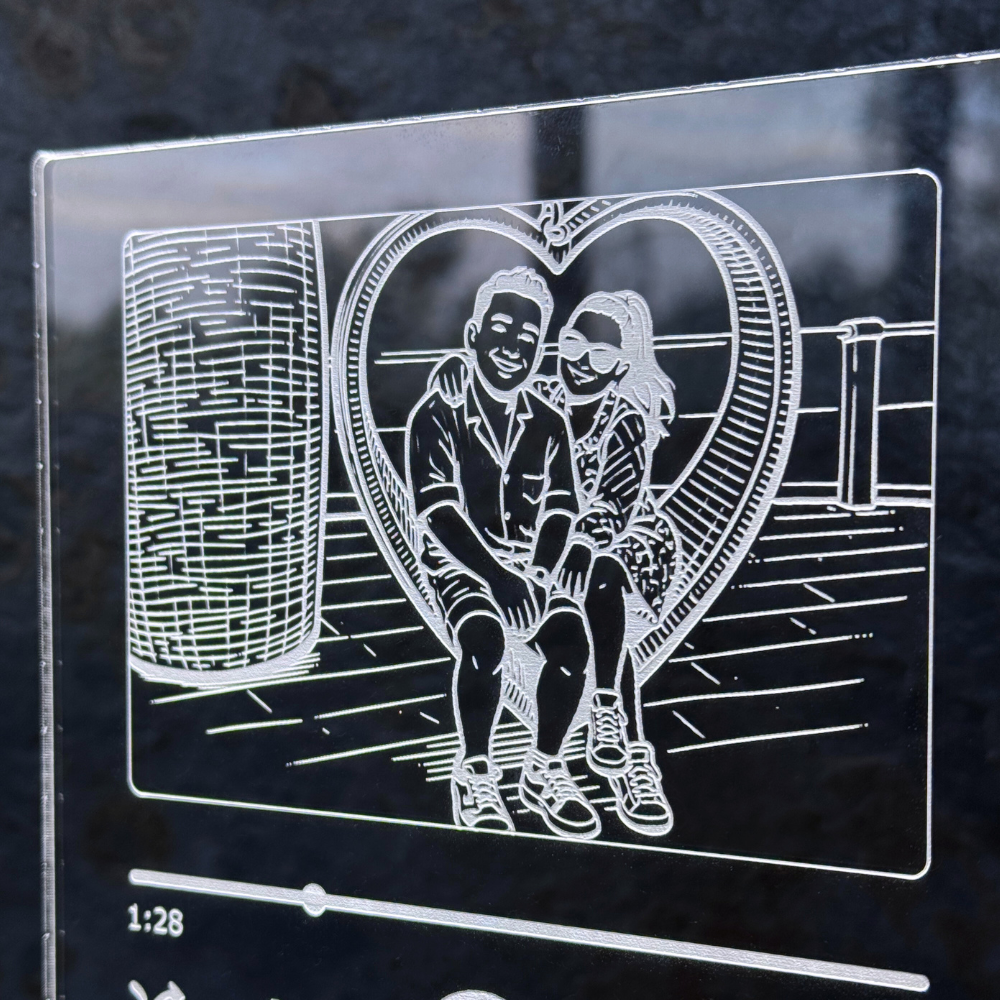 Decoración con caricatura + Spotify LED