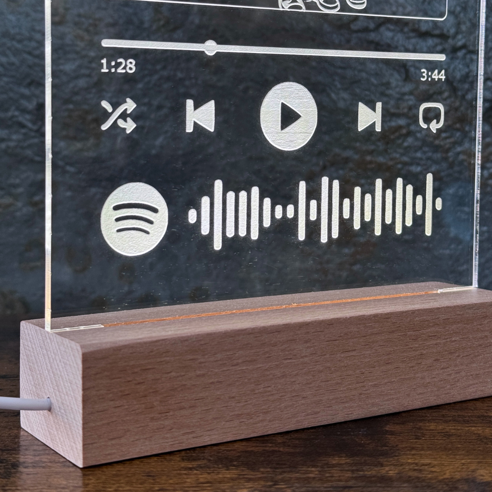 Decoración con caricatura + Spotify LED