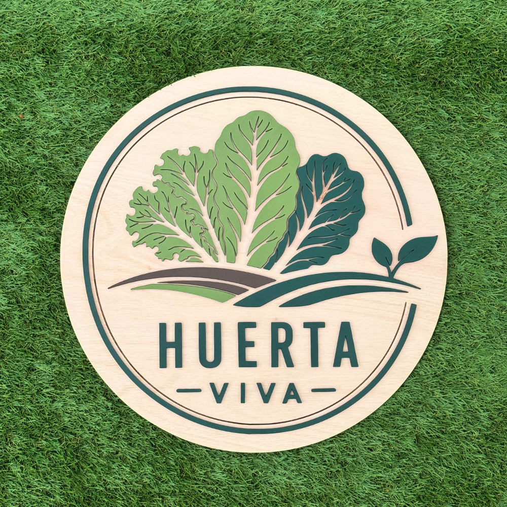 Letrero Relieve Logo Circular