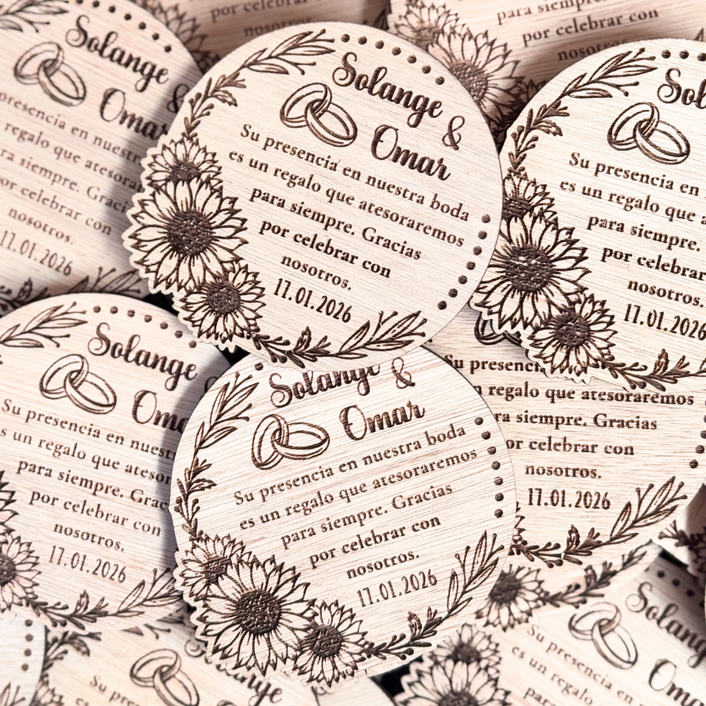 Recuerdos Grabado Girasoles